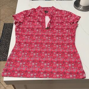 Vibrant Floral Pink Blouse